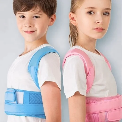 

Posture Corrector for Kids Back Braces for Girls Teens Back Spinal Support Small, Blue/pink