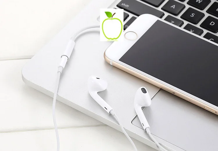 
MIC+Volume Blue-tooth 8 pin 3.5MM Audio Cable Headphone Jack Earphone Converter Adapter for iphone headphone adapter 