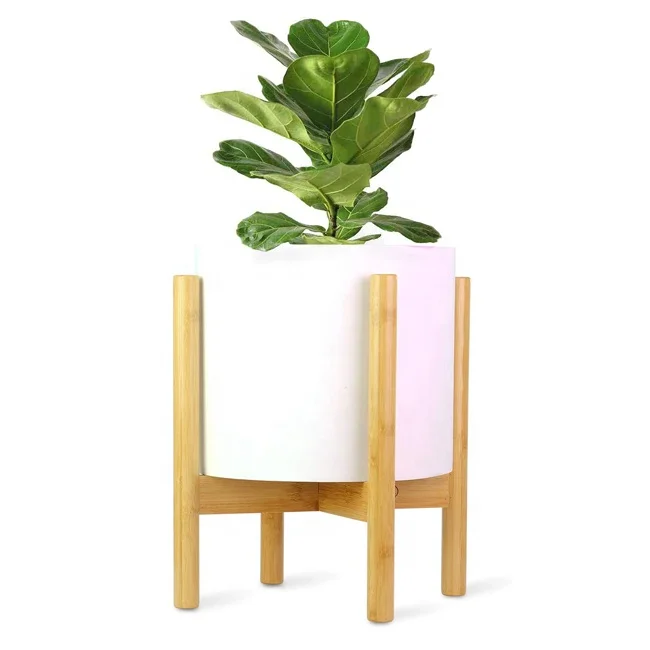 

Mid Century Plant Stand Modern Wood Flower Stand Plant Holder Indoor and Outdoor Flower Stand