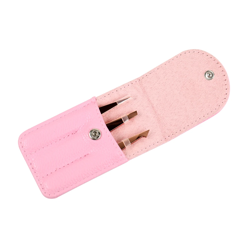 

BQAN New Designs Rose Gold Professional Manicure Tool Leather Bag Tweezers Set For Nail Art