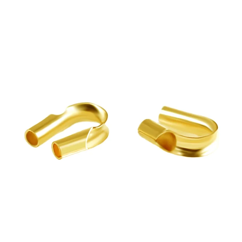 

XD BK167 14K filled gold rope protection tube accessories, 14K filled gold accessories, wire protector clasp, Yellow gold