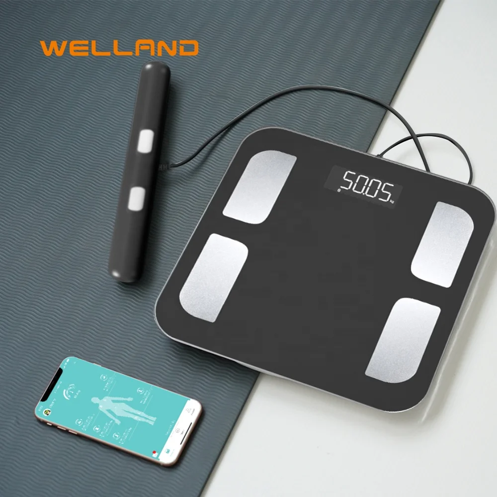 

New Product 8 Sensors Smart Body Fat Scale Foot to Hand Measurement Fat Analyzer Weight Scale Smart with APP