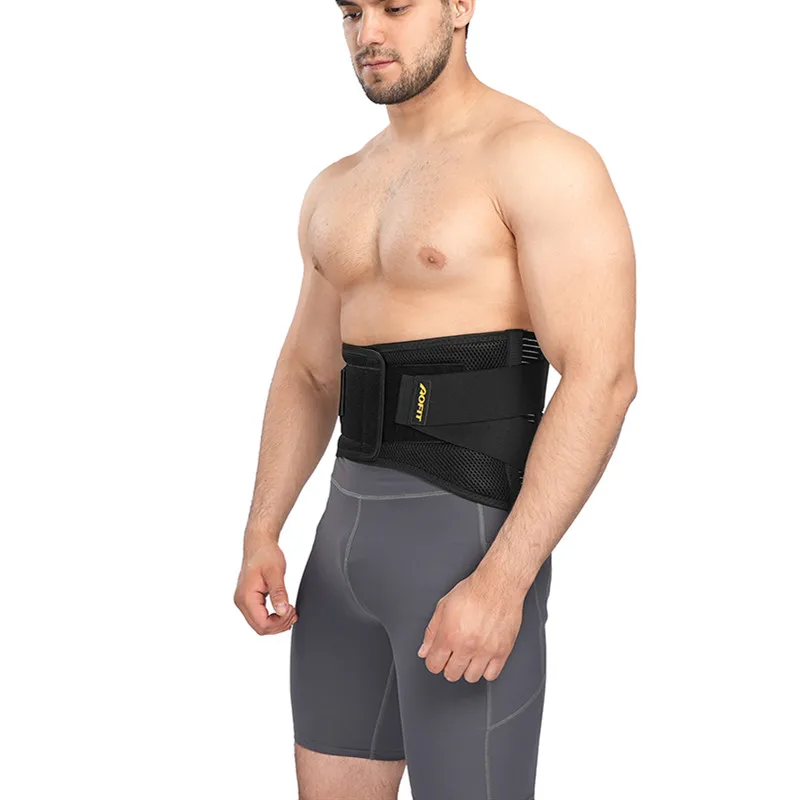 

Custom Logo Breathable Waist Support And Lumbar Back Support Fixing Belt Health Care Waistband for Men, Black or customized color