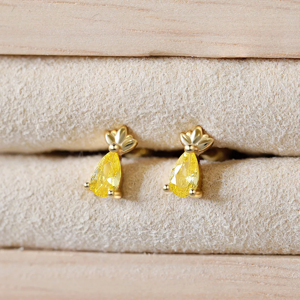

Dylam Jewelry New arrival fashion statement zirconia 925 sterling silver stud earrings