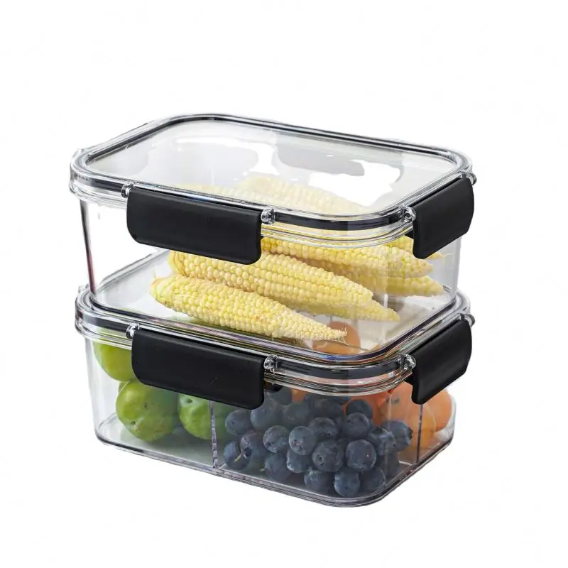 

Hot Selling Fresh And Push Box With Lids Freezer Plastic Storage Stackable Microwave Safe Food Container