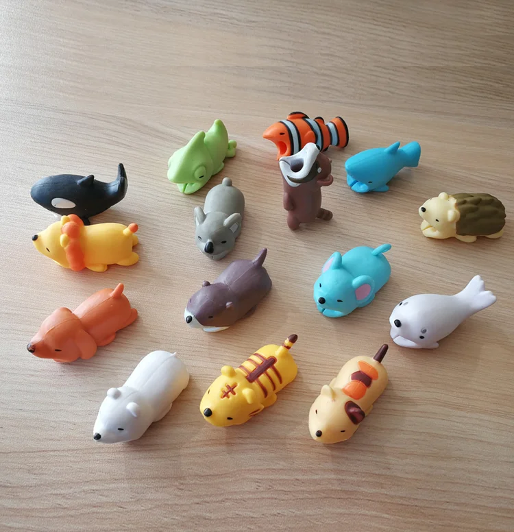 

New product ideas animal bite cable protector cartoon animal bite decorative usb cable protector creative shape, As picture or customized