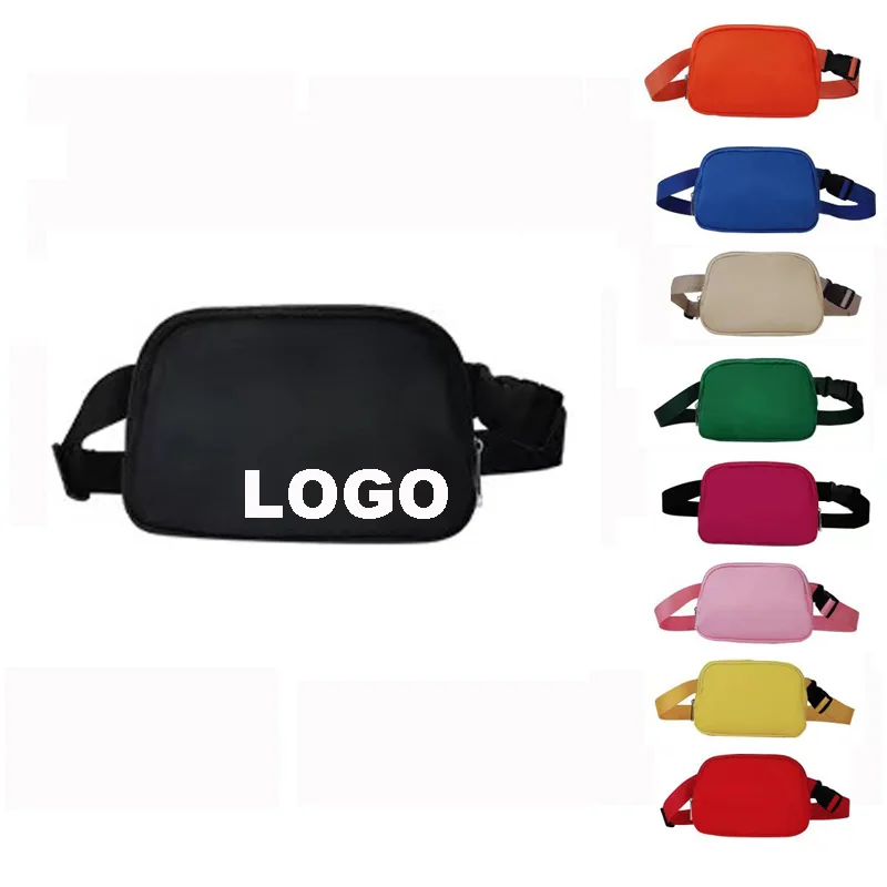 

High Quality men women Sport Yoga belt bag low MOQ Custom logo small crossbody bag mini fanny pack waist bag for girl boy