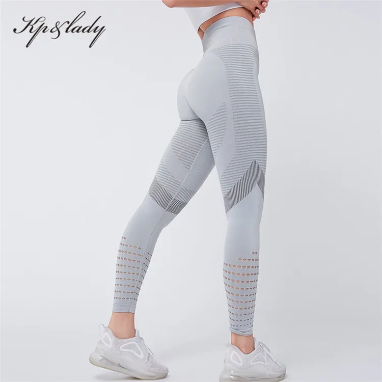 

Amazon Hot Sale European And American Peach Hip Quick-Drying Tights High Waist Mesh Yoga Stretch Pants, Customized colors