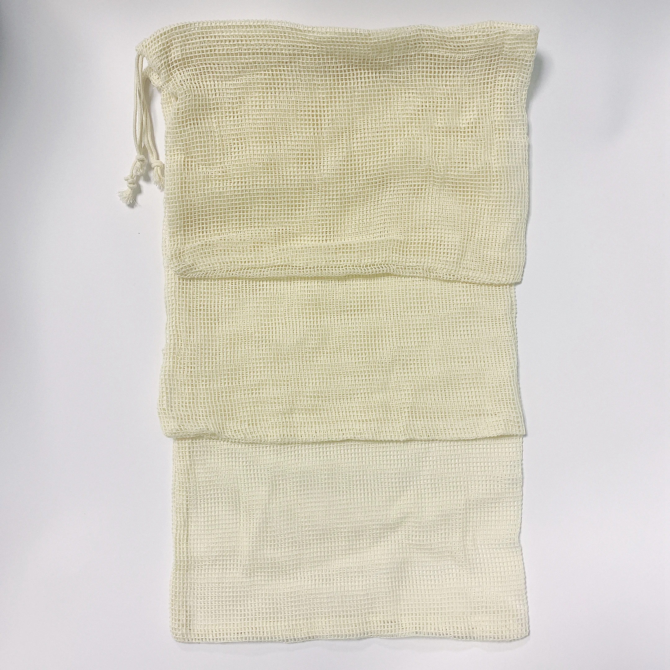 

Reusable fruit vegetable organic cotton mesh bags for supermarket bags natural cotton mesh