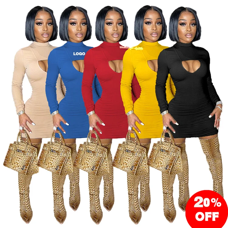 

New Arrivals Dress Casual Women Hollow Elegant Maxi Dress for Woman Fall Dress 2021