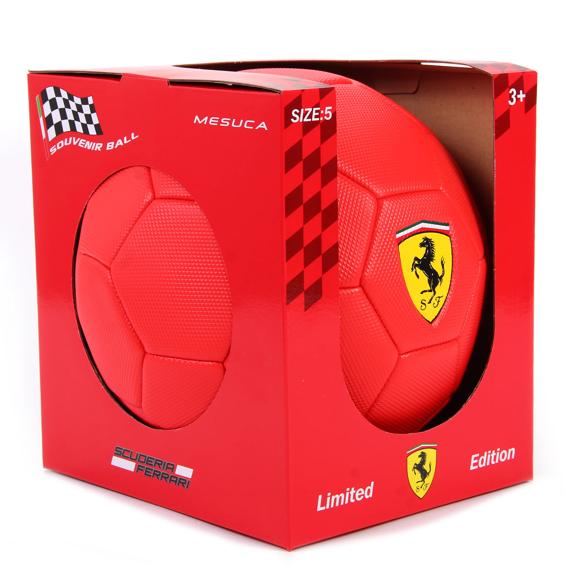 

Factory direct sale Ferrari Size 5 Pvc material Match Soccer Ball /football For Sale, Red