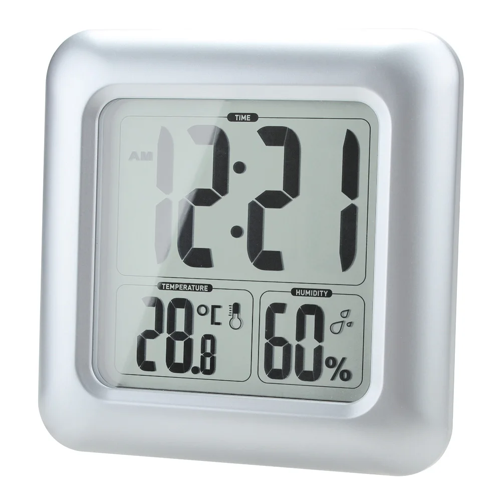 

Water Resist Waterproof Wall Clock Digital shower clock, Silver