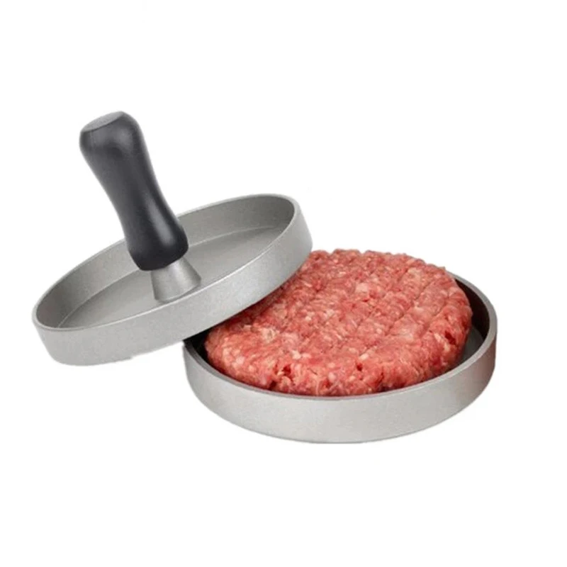 

Kitchen Supplies Patty Maker Mold Round Shape Meat Tools Hamburger Press Plastic Meat Beef Grill Burger Press, Black