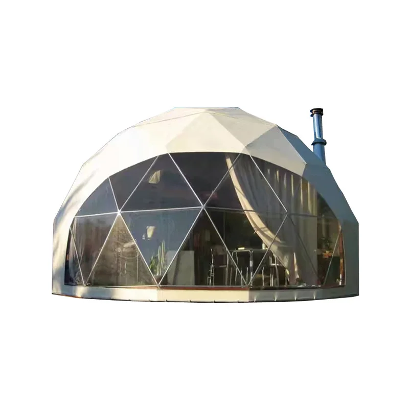 

Luxury Heated Eco Hotel Decoration Prefab Transparent Dome House Desert Tent For Camping, White