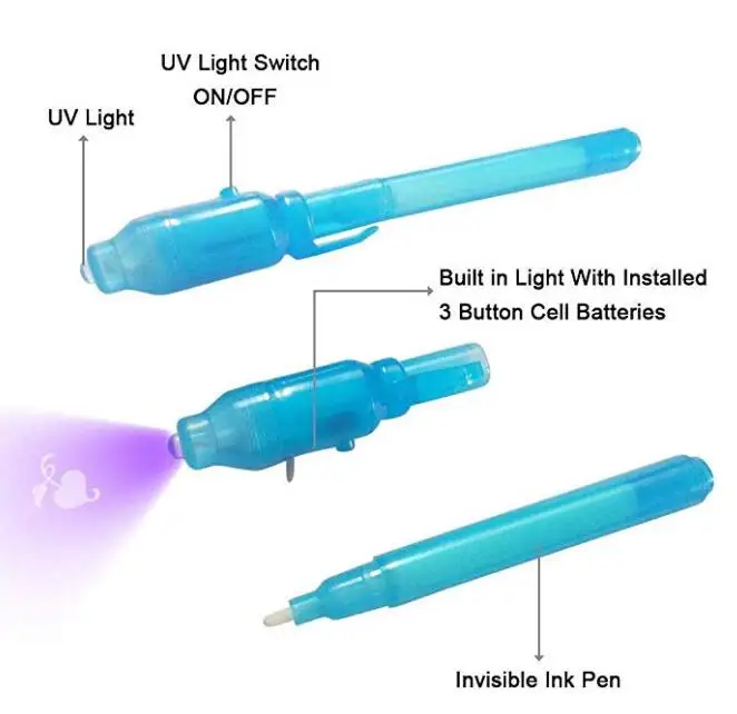 Invisible Pen With Uv Light Secret Message Pens - Buy Invisible Pen,Pen ...