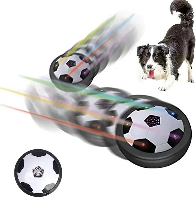 

2023 New Active Gliding Disc with Cool Lighting Effects Interactive Gliding Disc Dog Toy Electric LED Hover Soccer Ball