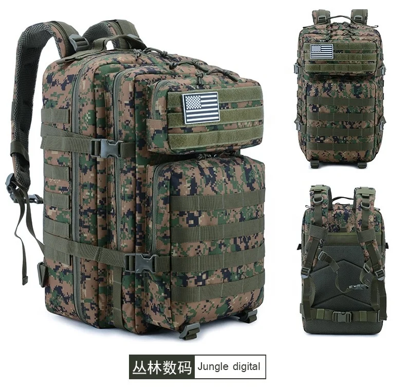 

Factory Directly Molle Military Digital Camouflage GYM Tactical Fitness Backpack 45L