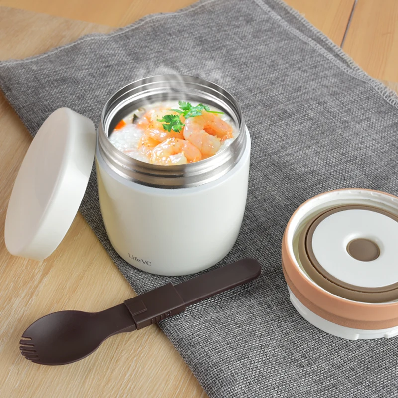 Custom Stainless Steel Thermal Vacuum Food Container 300ml Double Wall