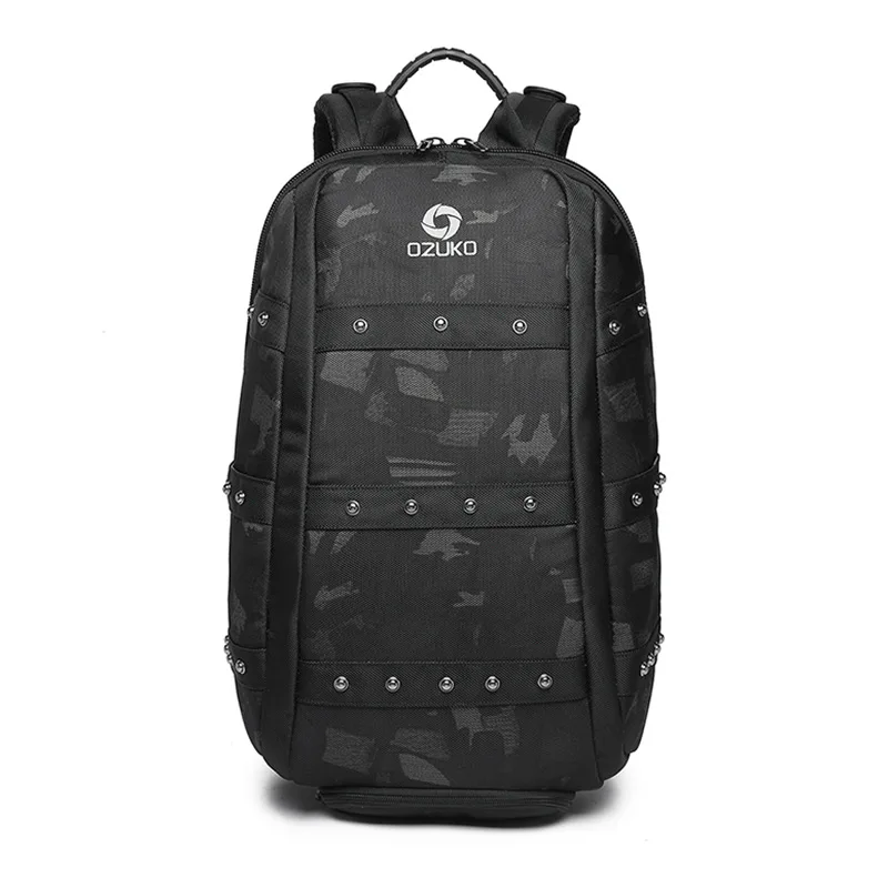 

New design wholesale waterproof backpack with studs fashionable laptop bags backpack outdoor bagpack man, Grey,camo