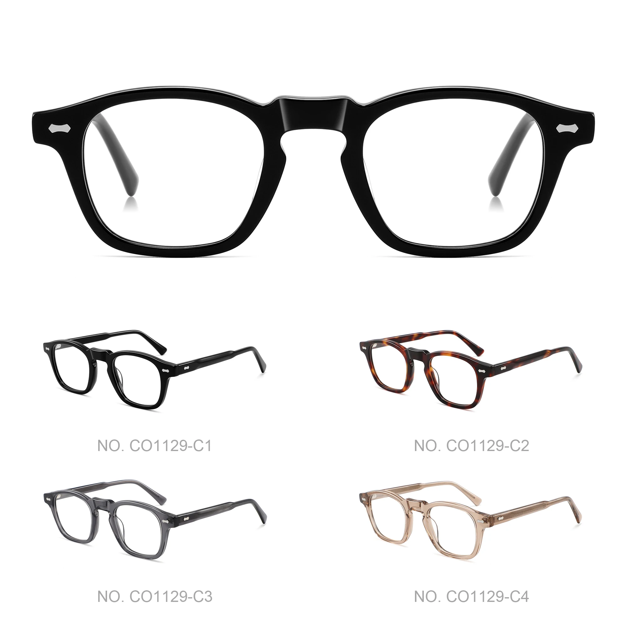 

Good Quality Customized Eyewear Luxury Unisex Square Acetate Glasses Frame Eyeglass Frames 2023