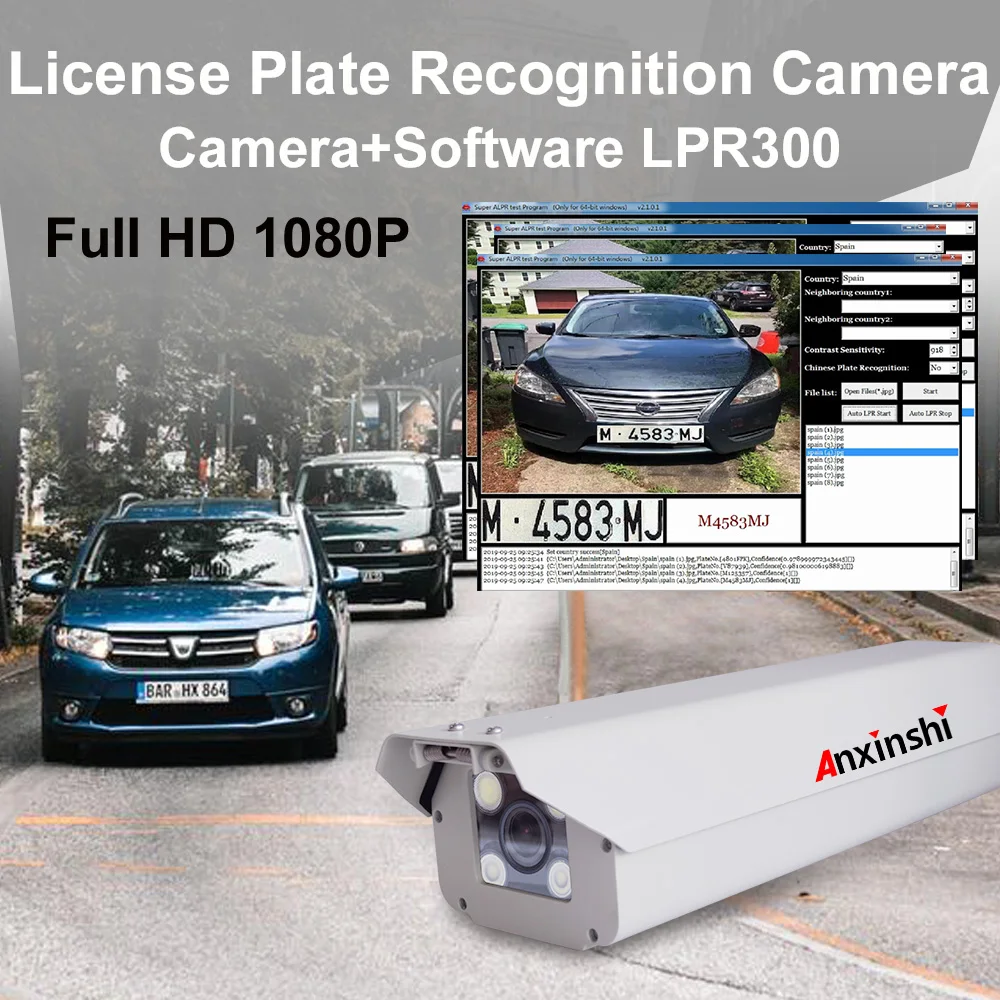 Anxinshi Automatic Number Plate Recognition Camera Alpr / Anpr Camera ...