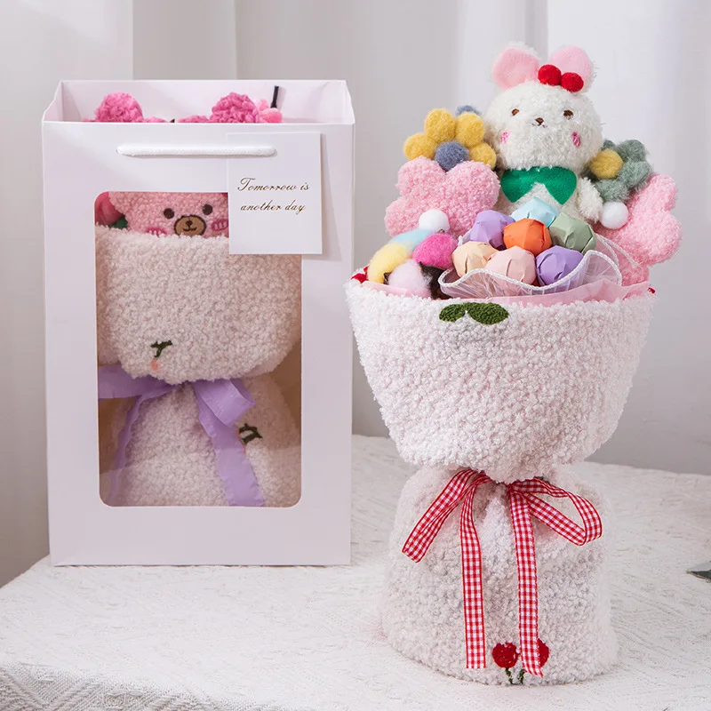 

Hot Selling Plush Doll bouquet For girl birthday girlfriend children's Valentine's Day gift