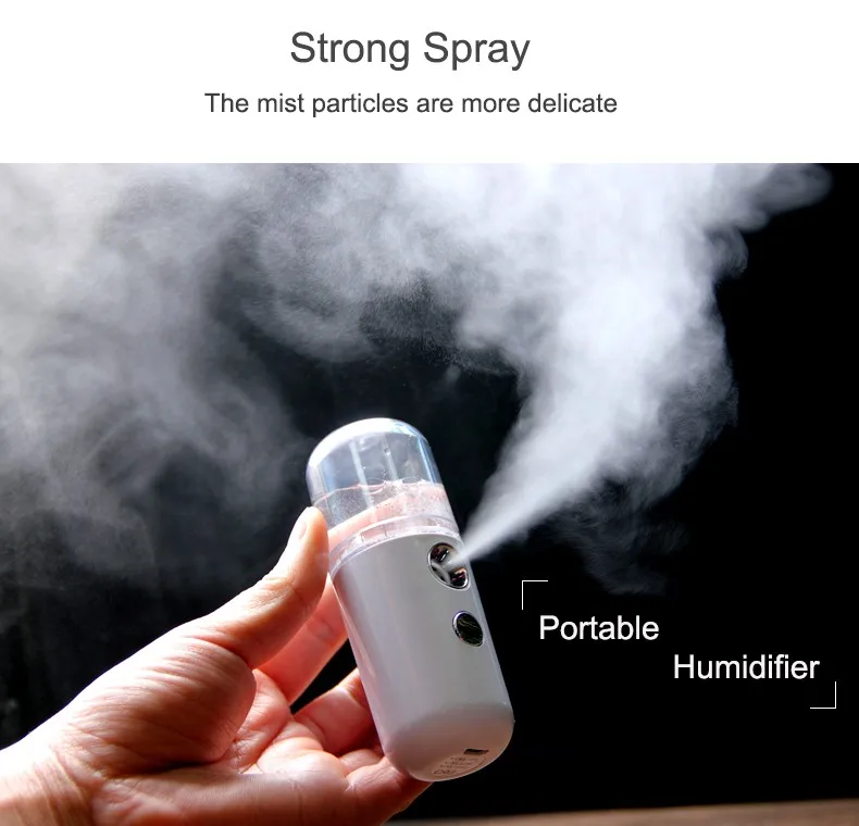 
nano rechargeable facial steamer handheld facial sprayer cool facial steamer 30ml alcohol milk sprayer  (1600059401837)