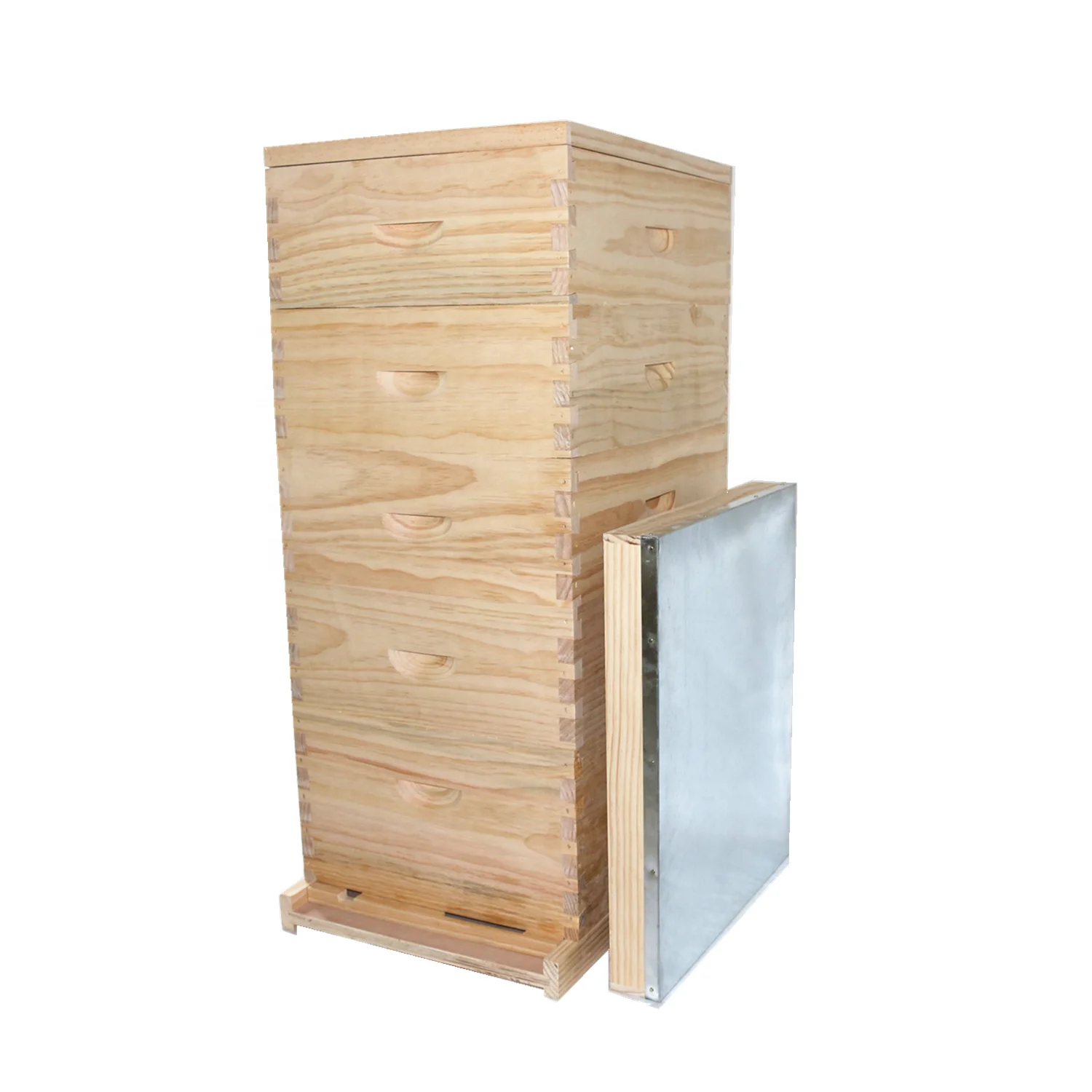 
Unassembled 5 Levels 10 Frame beehive 1 Deep 4 Medium, one set per carton  (60404125430)
