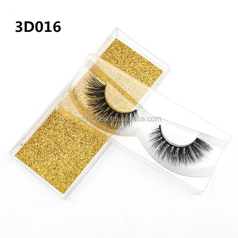 

Free Shipping D016 3D Mink Fur Strip Long Thick eyelashes Private Label