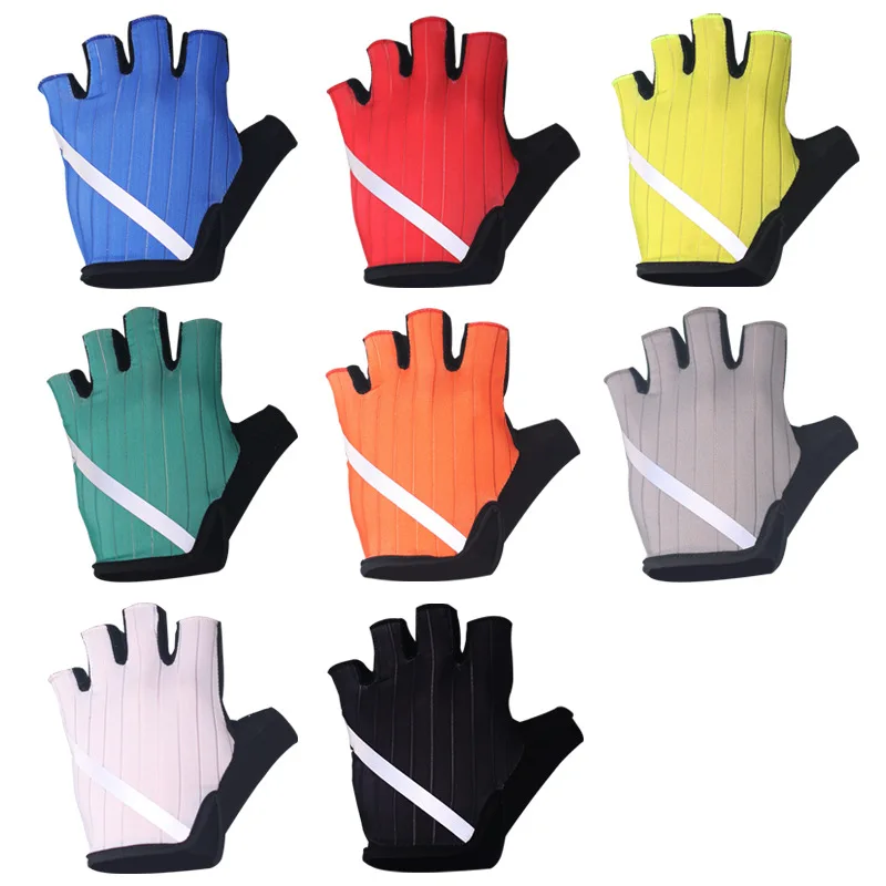 

Mtb Road Racing Pro Downhill Sport Bike Bicycle Cycling Riding Men Breathable Gloves Half Finger Running Cycling Gloves Sports, As picture show