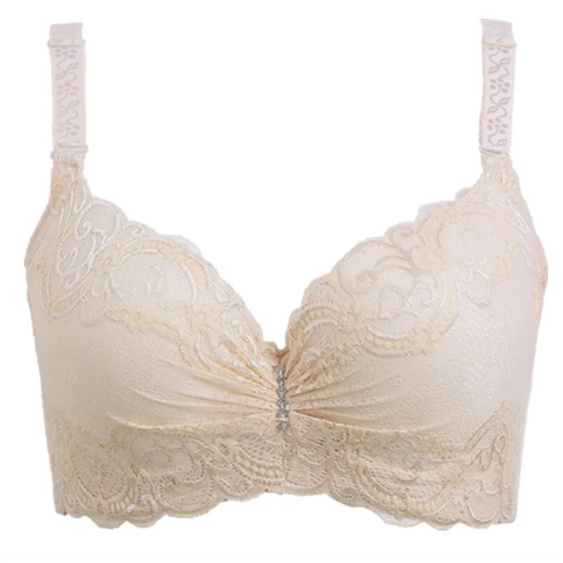 

Women Sexy Ultra Thin and Soft Cup Bra 38C Big Size Cups Shapewear Slim Bra Underwire Pushup Plus Size Bra