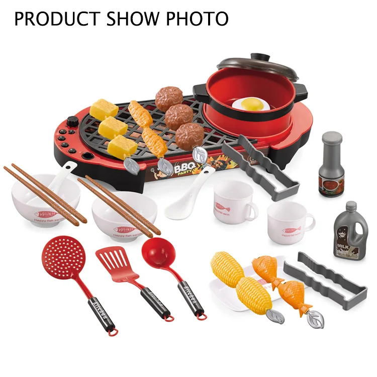 New Kitchen Play Set Bbq Foods Game Set Barbecue Grill - Buy Bbq Toy ...