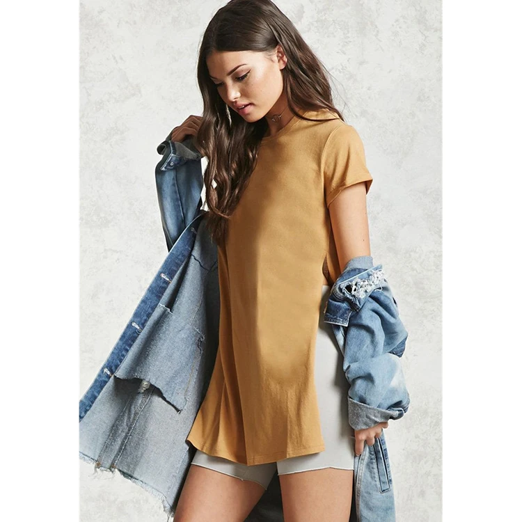 

2020 New summer T-shirt solid color fashion casual round neck short sleeve t-shirt women, Customized color/as show