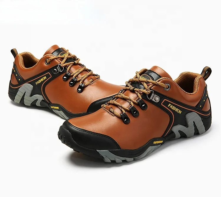 

outdoor sport shoes men genuine leather climbing hiking trekking fashion sneakers jogging shoes for men