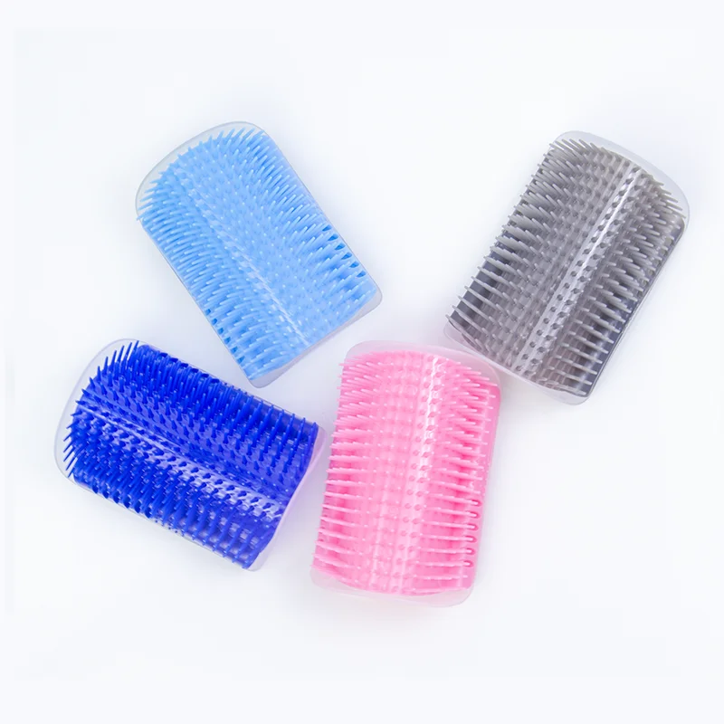 

Pet Scratching Bristles Cat Corner Massage Fixed Hair Removal Brush Tickling Comb, As picture