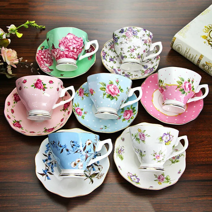 

Wholesale Phnom Tea Set Ceramic Coffee Cup Personalized High-Grade Bone China Coffee Cup and Saucer with Spoon, Customized color