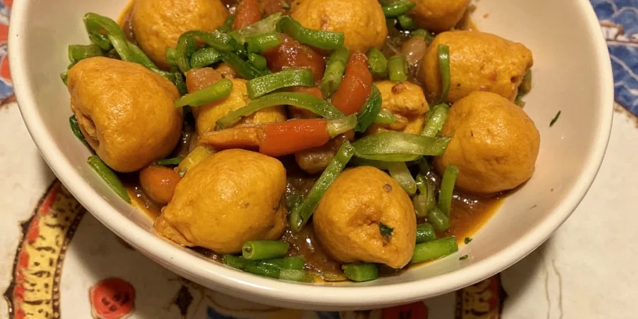 A bubbling pot of green chile stew with steam rising.