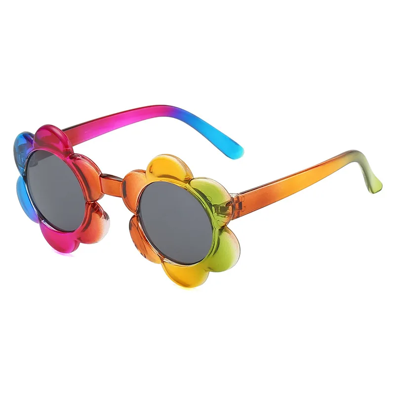 

Hot sale colorful sunflower children glasses sun flower rainbow for color travel supplies anti-radiation