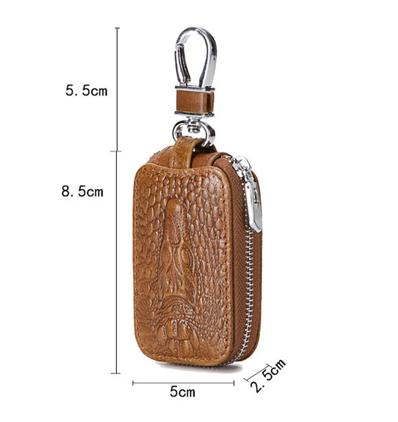 

Creative Crocodile texture England Style Vintage Fashion Keychains Men Women Accessories Mini Protective Shell Car Key Case, 3 colors