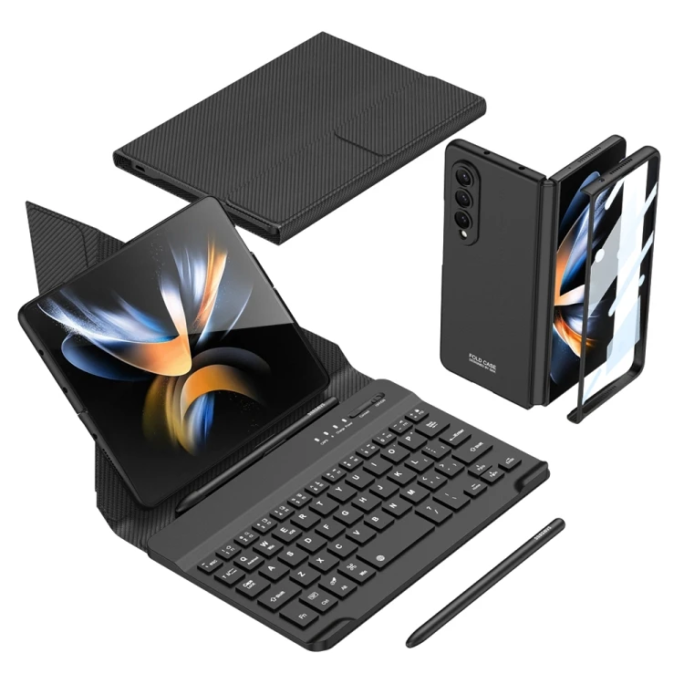 

Mobile phone Cover For Samsung Galaxy Z Fold4 GKK Magnetic Folding Keyboard Leather Case with Pen Phone Case