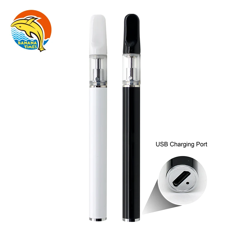 

Vape Pod E cigarette Bananatimes Ceramic Coil CBD Vape Pen, White/ black/ customized