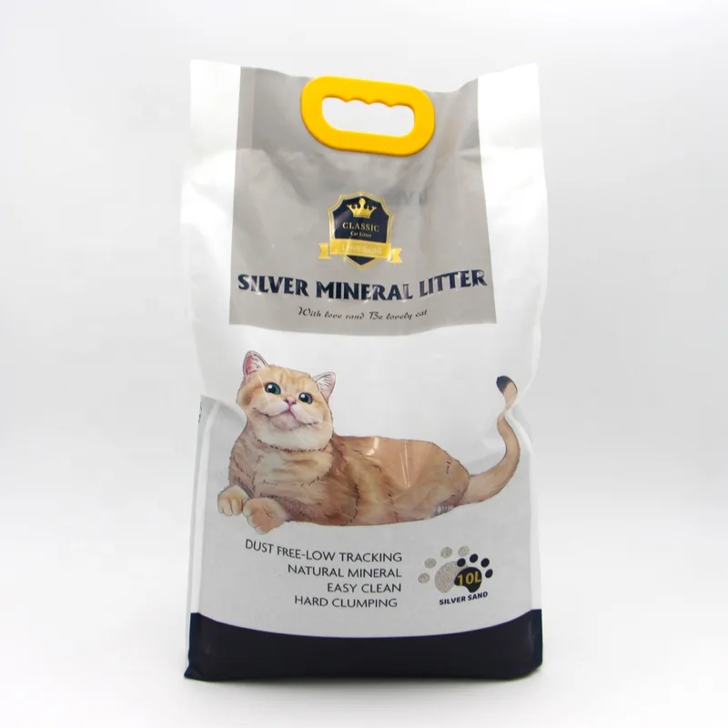 

No Dust Eco-Friendly Best Cat Sand Exporter Silver Mineral Cat SAND, White