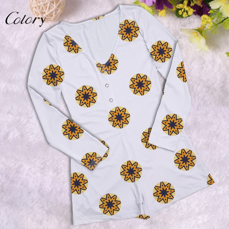 

Colory Washable Silk Pajamas Custom Full Print Shirts, Picture shows