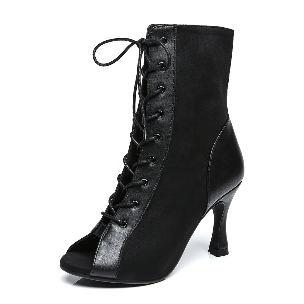 

L478 ladies high boots ladies latin dance shoes fashion dance shoes salsa shoes, Black/skin color/red/can be customized