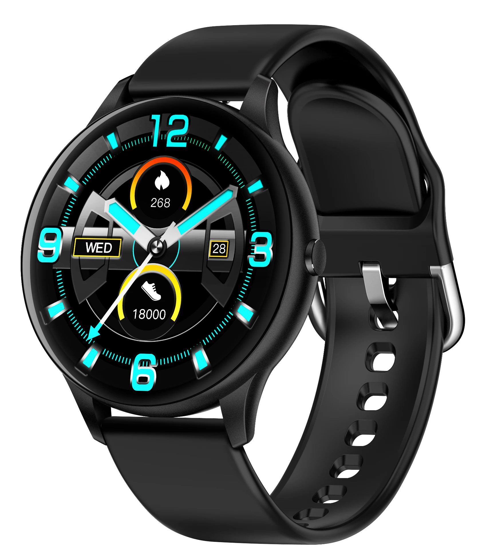

K21 smartwatch 1.3inch round touch body temperature message reminder fitness tracking sports watches men women smart watch K21