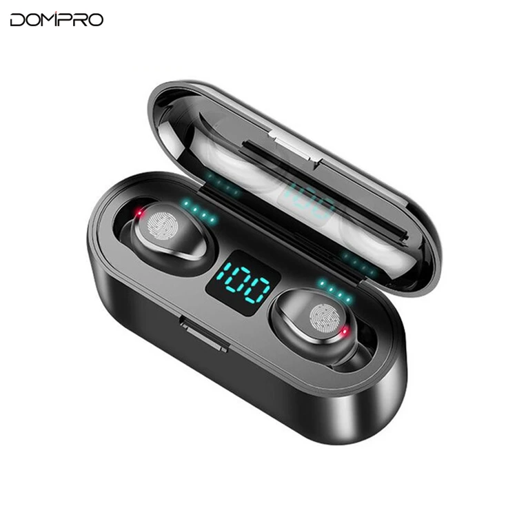 

Wholesale TWS Mini Earbuds Stereo Headphones Wireless Built-in Mic LED Display With Charging Case 1200MAH