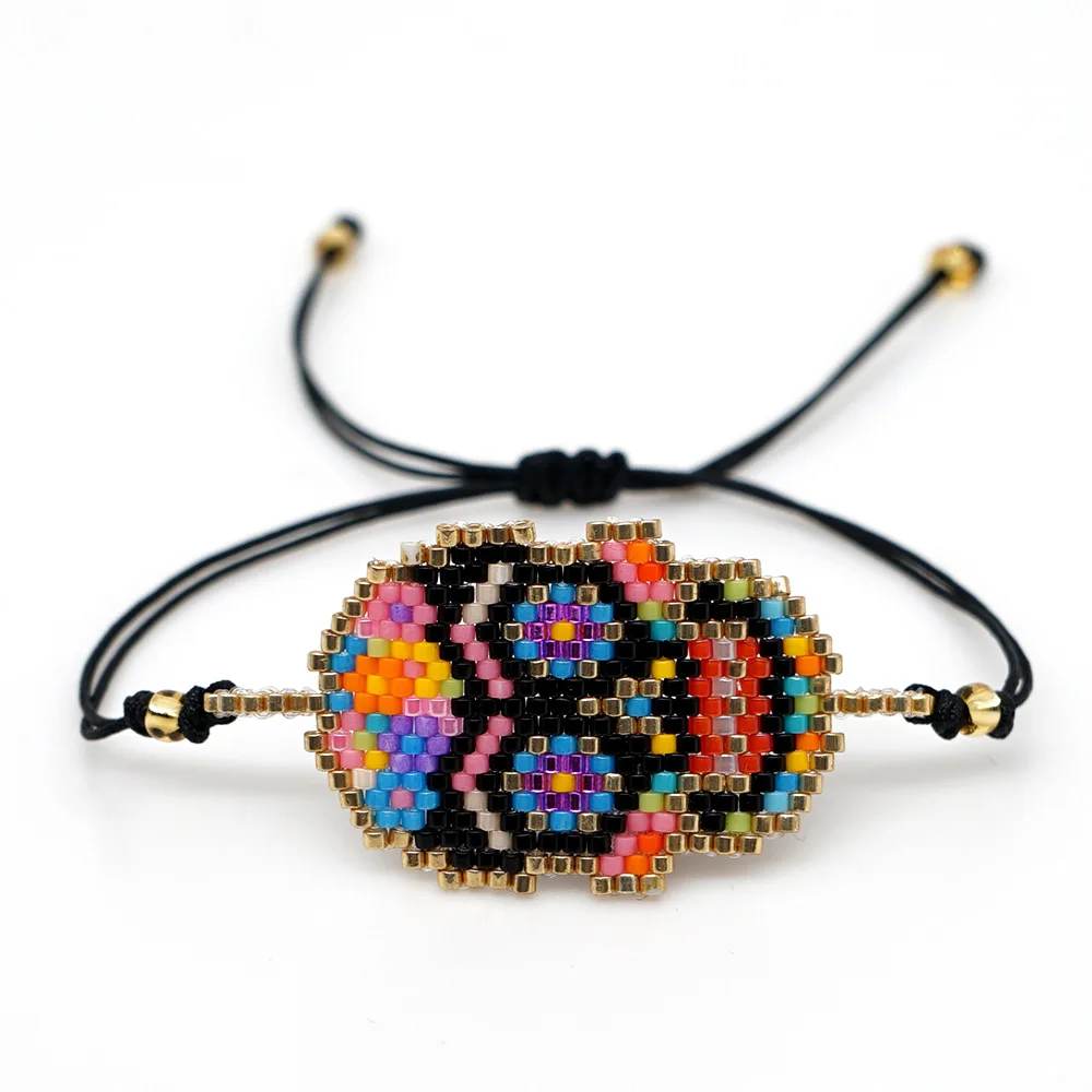 

MIYUKI Bracelet Mexican Women Skull Pulseras Mujer Moda Colorful Bracelets Skull Jewelry miyuki Joyeria Handwoven, Photo