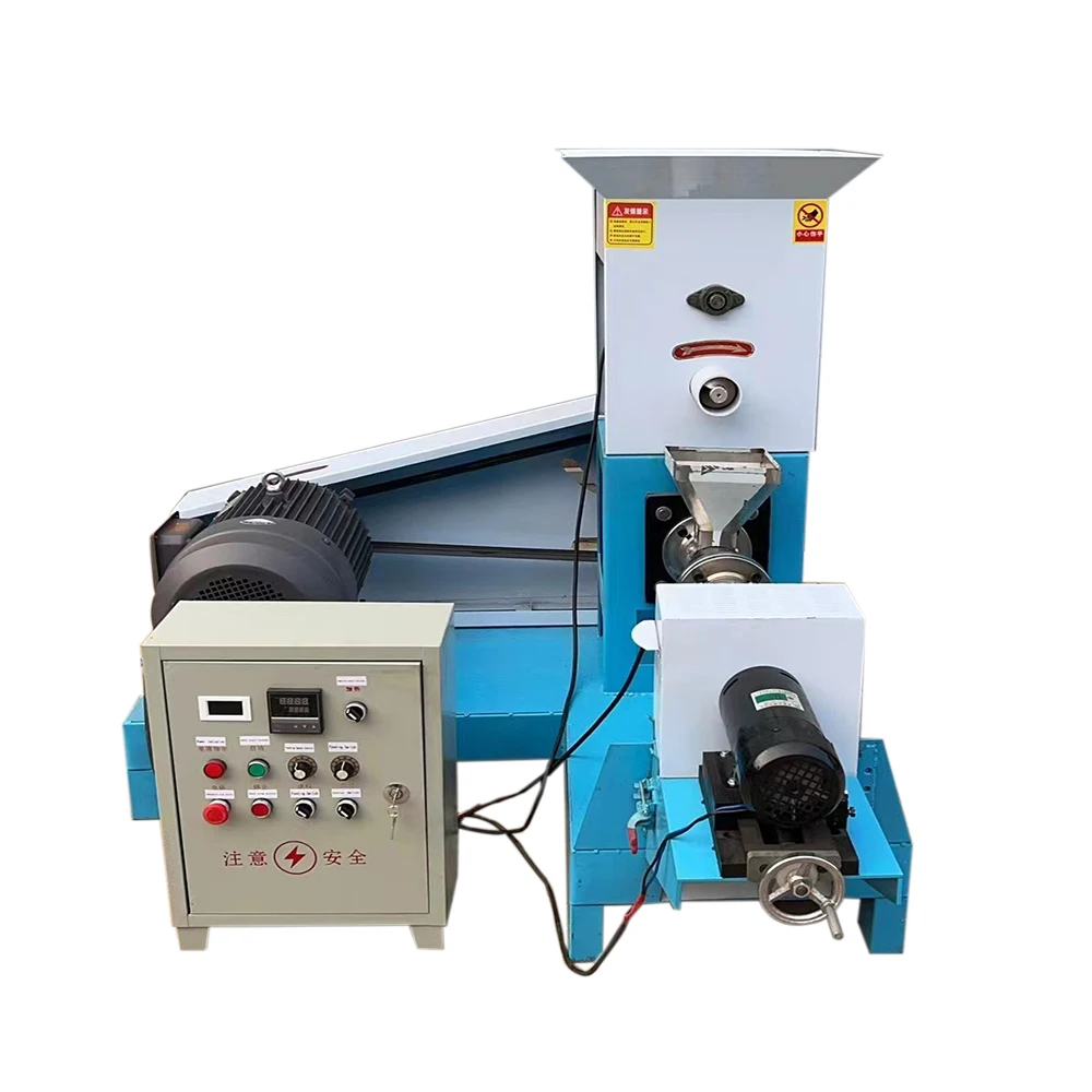 

single phase factory price floating fish feed extruder machine pet food making machine