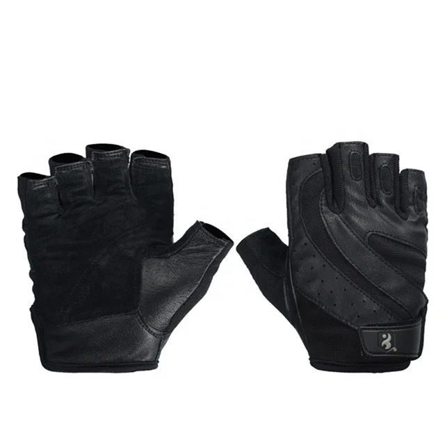 

Half finger custom training gym weight lifting gloves, Black