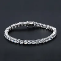 

3/4mm 925 Sterling Silver Clear AAA Cubic Zirconia Tennis Bracelet